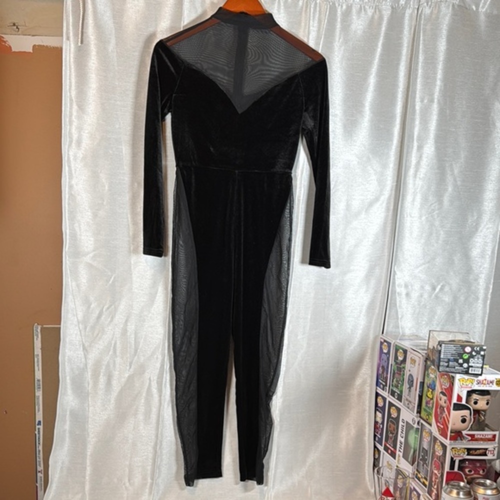 SHEIN‎ Black Long Sleeve Sweetheart Jumpsuit size small